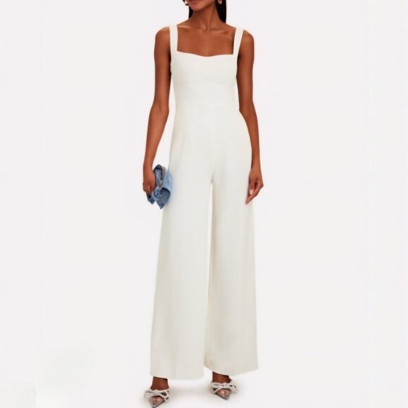 SALONI Rachel Ivory Jumpsuit - Picture 4 of 16